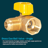Eastman 3/4" FIB x 5/8" Flare Angled Brass Gas Ball Valve
