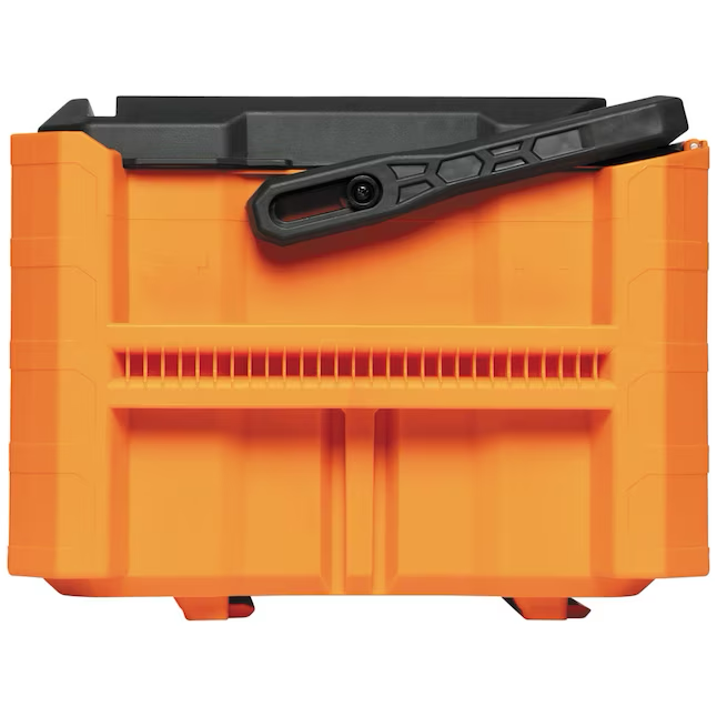 Klein Tools MODbox 22-Zoll-Werkzeugkasten aus orangefarbenem Kunststoff und Metall