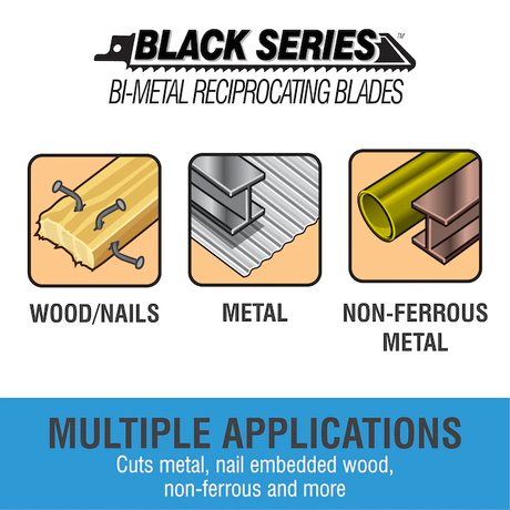 Spyder Bi-metal Wood/Metal Cutting Demolition Reciprocating Saw Blade (14-Pack)