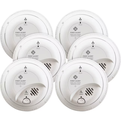 First Alert Brk 6-Pack Hardwired Combination Smoke and Carbon Monoxide Detector