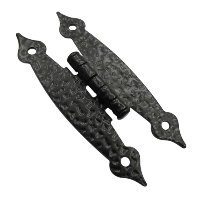 RELIABILT 180-Degree Flush Surface Matte Black Cabinet Hinge, 1 Pair (2-Pieces)