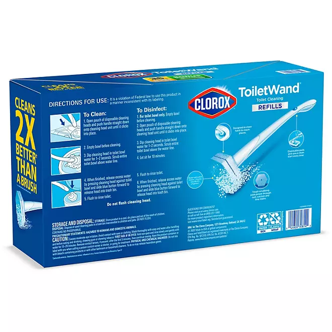 Clorox ToiletWand Disposable Toilet Cleaning System (1 ToiletWand Handle + 36 Disinfecting Refills)
