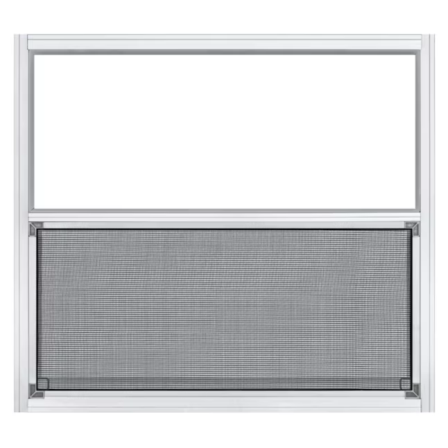 Project Source Serie 40000 Reemplazo de jamba de 30 x 27 x 1-3/4 pulgadas Aluminio Ventana de un solo acristalamiento de aluminio Media pantalla incluida
