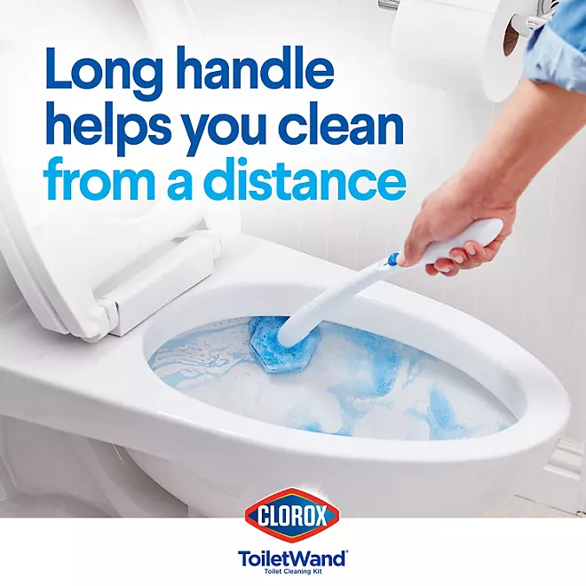 Clorox ToiletWand Sistema de limpieza para inodoro desechable (1 mango ToiletWand + 36 recambios desinfectantes)