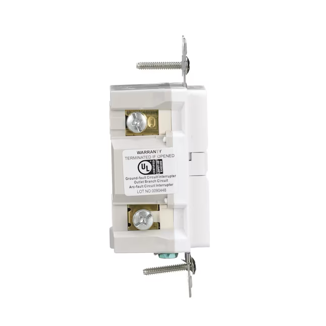 Eaton 15-Amp 125-volt Tamper Resistant AFCI GFCI Residential/Commercial Decorator Outlet, White