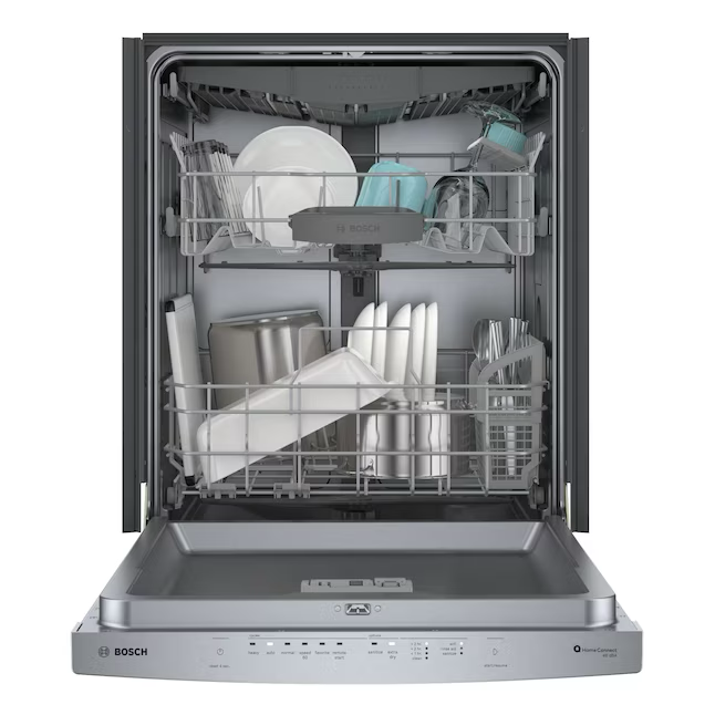 Bosch 300 Series Top Control 24-in Smart Built-In Dishwasher With Third Rack (Stainless Steel), 48-dBA