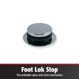 Keeney 1.5-in Brushed Nickel Foot Lok Stop White/Brushed Nickel Foot Lock Drain with Polypropylene Pipe
