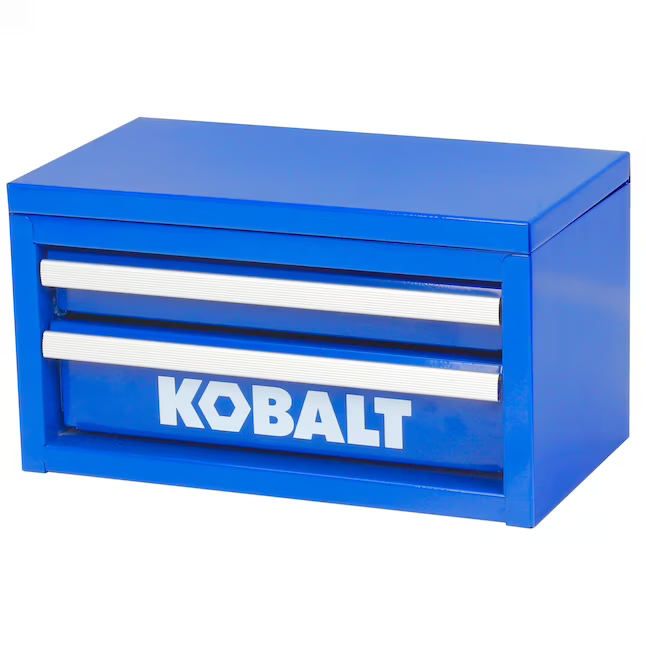 Caja de herramientas Kobalt Mini de acero azul con 2 cajones y 10,83 pulgadas