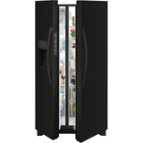 Refrigerador de dos puertas verticales Frigidaire de 25.6 pies cúbicos con máquina de hielo, dispensador de agua y hielo (negro) ENERGY STAR