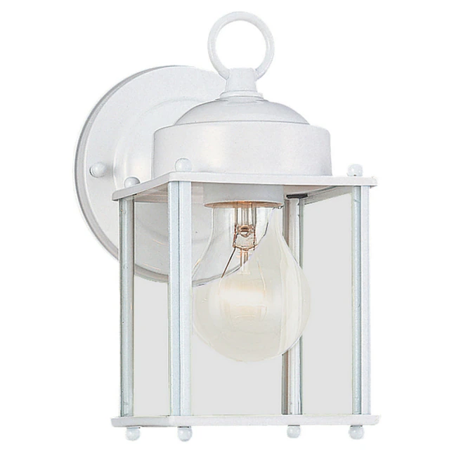 Project Source 1-Light 8.25-in White Outdoor Wall Light