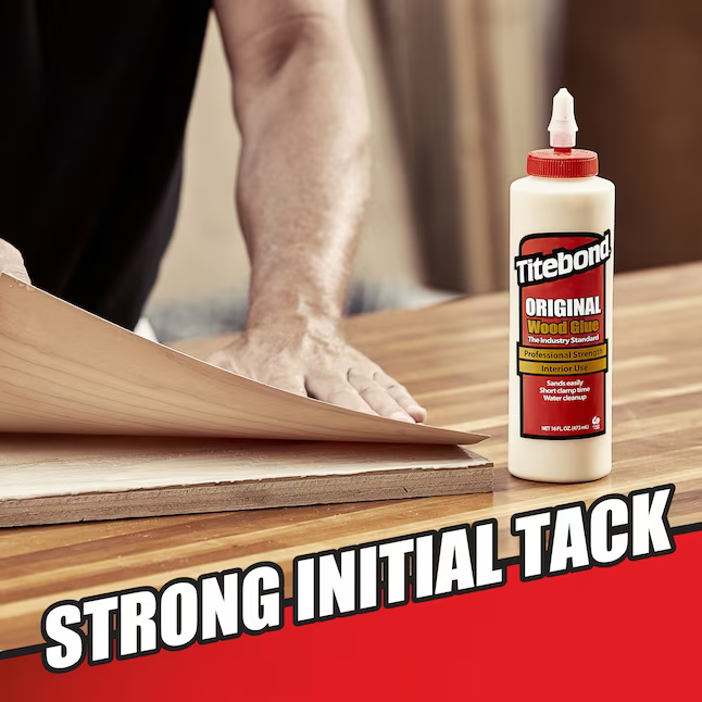 Titebond Original Wood Glue blanco, adhesivo para madera interior (128 onzas líquidas)