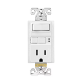 Eaton 15-Amp 125-volt Tamper Resistant GFCI Residential Decorator Switch Outlet, White