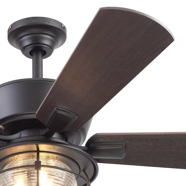 Harbor Breeze Merrimack II 52-in Bronze Indoor/Outdoor Ceiling Fan with Light (5-Blade)