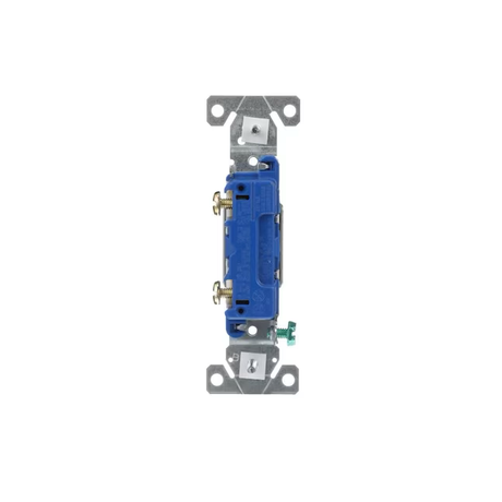 Eaton Interruptor de luz de palanca unipolar de 15 amperios, blanco (paquete de 10)