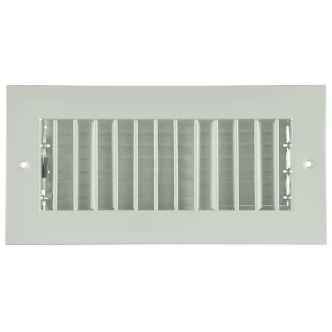 RELIABILT Registro de techo/pared lateral de acero blanco ajustable de 12 x 6 pulgadas 