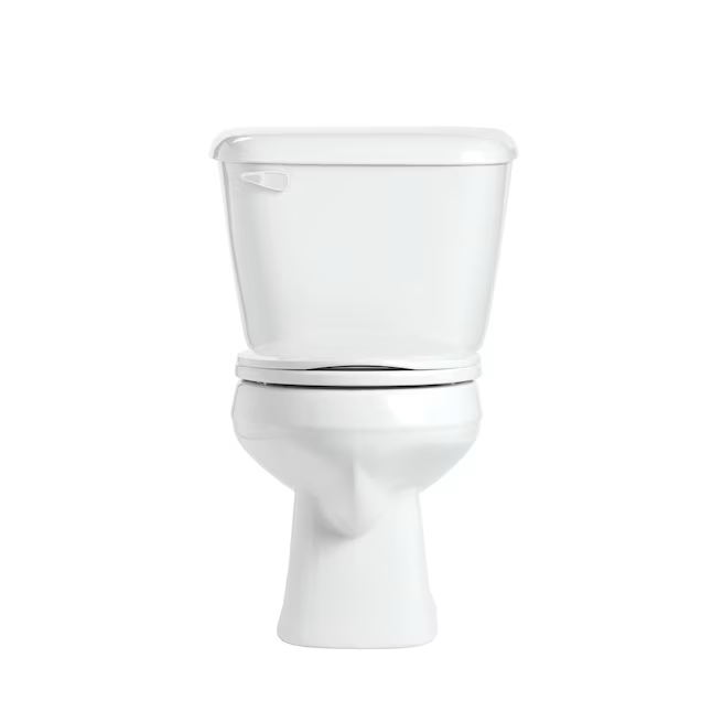 Mansfield Pro-Fit White Round Standard Height 2-piece WaterSense Toilet 12-in Rough-In 1.28-GPF