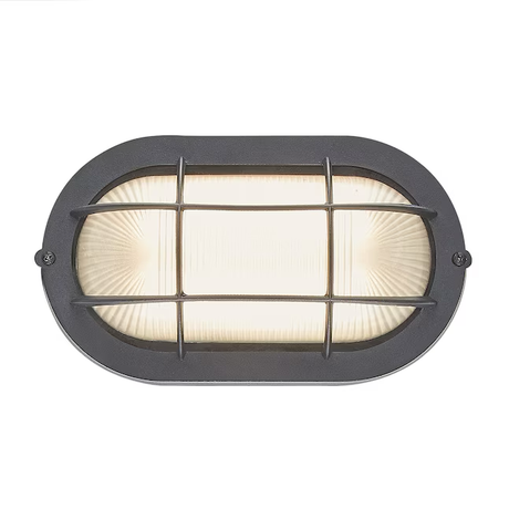 Project Source 4.13-in Black Integrated Outdoor Wall Light
