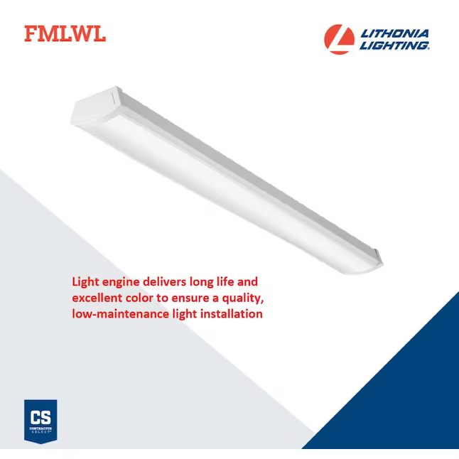 Lithonia Lighting Luz envolvente LED blanca fría de 4 pies y 2900 lúmenes