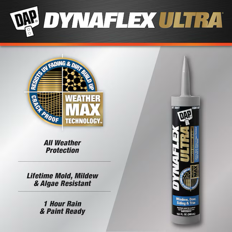 DAP Dynaflex Ultra 10.1-oz Light Gray Paintable Latex Caulk