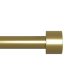 Style Selections Lola 48-in to 84-in Brushed Gold Steel Single Curtain Rod with Finials