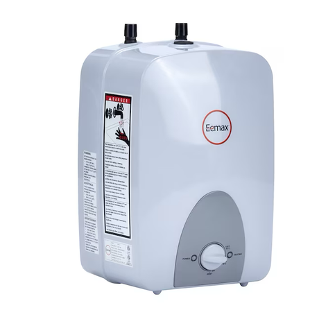 Calentador de agua eléctrico de punto de uso Eemax Mini-Tank de 2,5 galones, garantía limitada de 5 años, 1400 vatios y 1 elemento