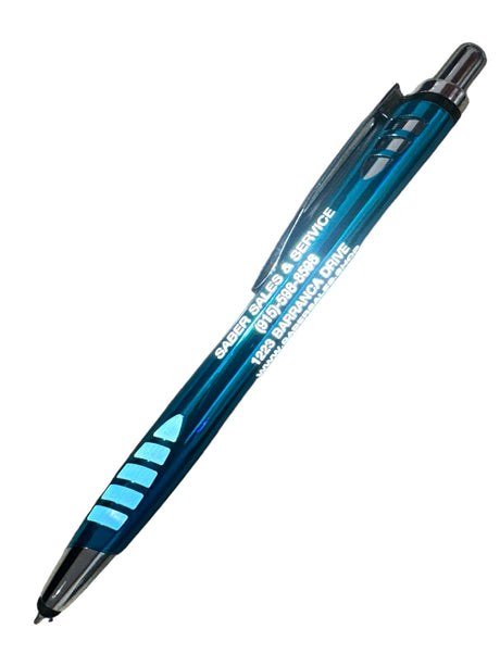 Saber Sales Blue Light Up Black Ink Pen