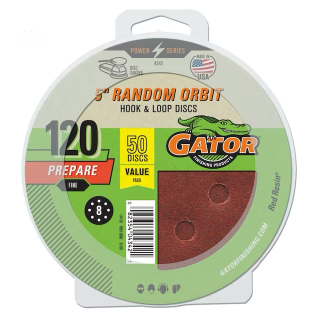 Gator 50-Piece Aluminum Oxide 120-Grit Disc Sandpaper
