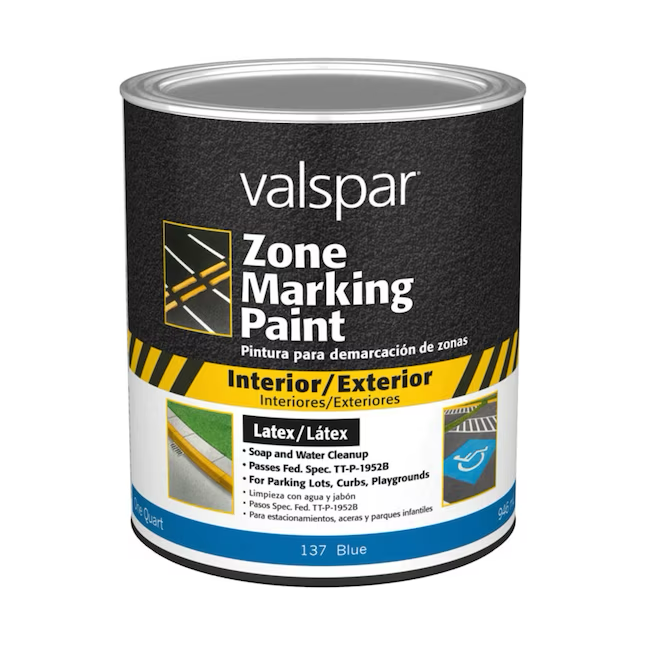 Pintura para marcar látex azul Valspar Zone (1 cuarto de galón)