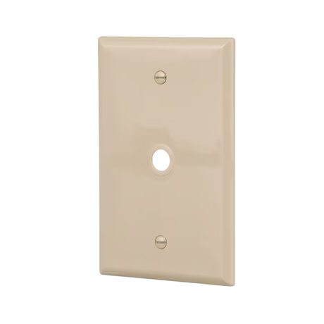 Eaton 1-Gang Midsize Ivory Polycarbonate Indoor Wall Plate