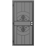 RELIABILT Alexandria 36-in x 81-in Black Steel Surface Mount Security Door with Black Screen
