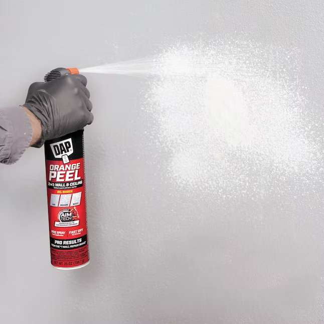 DAP 2 en 1 Spray para texturas de paredes y techos a base de aceite de cáscara de naranja blanca de 25 onzas líquidas
