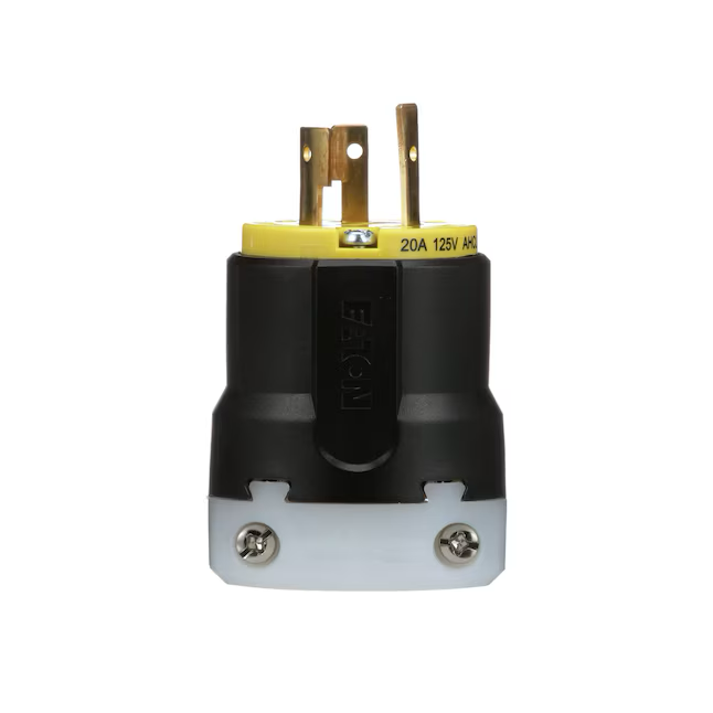 Eaton Arrow Hart 20-Amp 125-Volt NEMA L5-20p 3-wire Grounding Industrial Locking Plug, Yellow