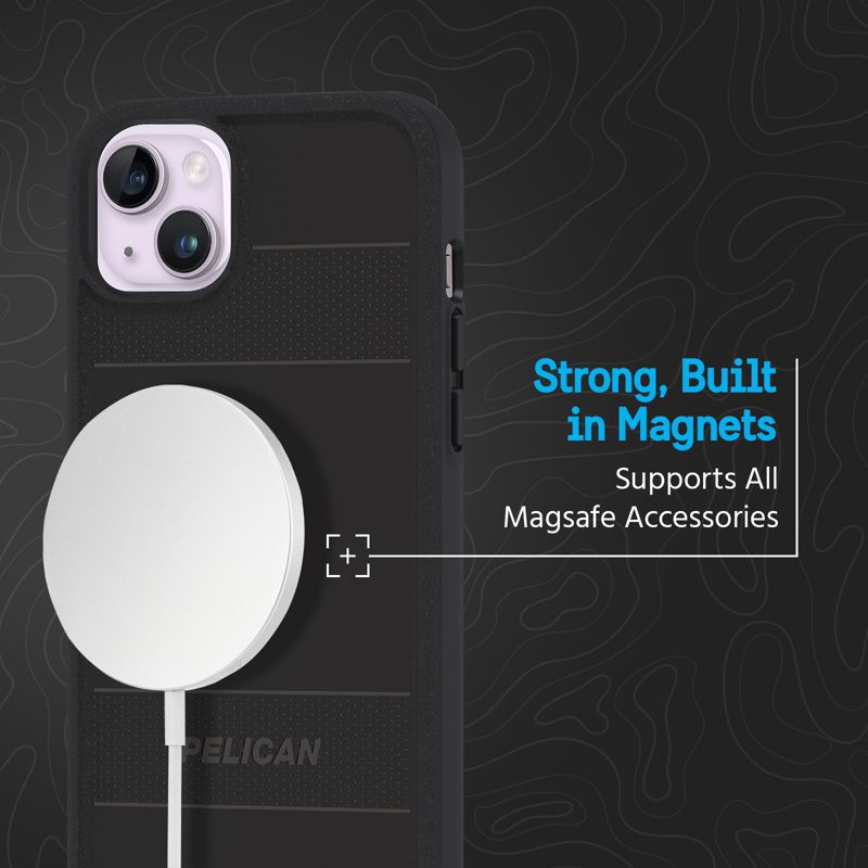 Funda Pelican Compatible con MagSafe para Apple iPhone 14 Plus Protector Series - Negra