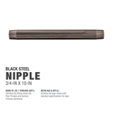 RELIABILT 3/4-in x 10-in Black Nipple