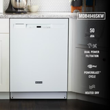 Maytag Front Control 24-in Built-In Dishwasher (White), 50-dBA