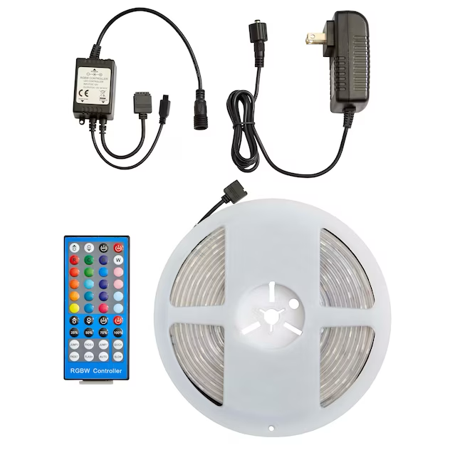 Utilitech 196.8-in Plug-in LED Under Cabinet Tape Light with Remote