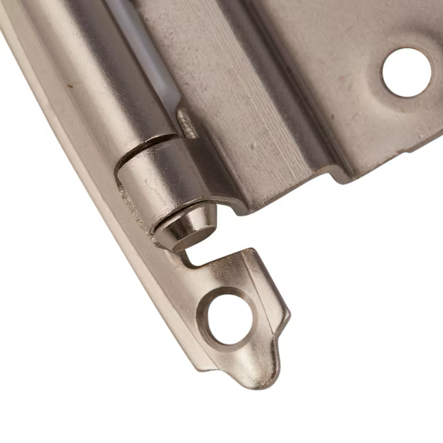 RELIABILT 200-Degree 3/8-in Inset Surface Self-closing Satin Nickel Cabinet Hinge, 5 Pairs (10-Pieces)