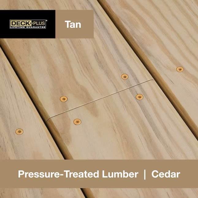 Deck Plus Tornillos para terrazas de madera a madera #10 x 3-1/2 pulgadas (55 por caja)