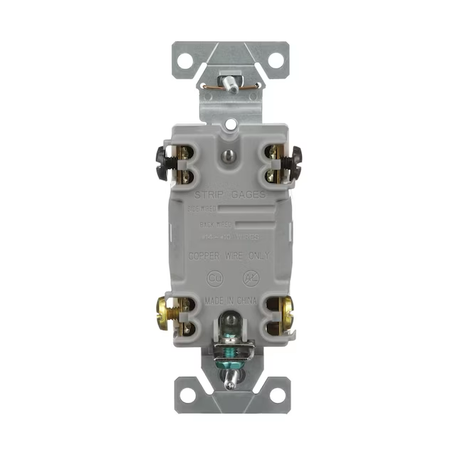Eaton Interruptor de luz de palanca de 4 vías, 15 amperios, color blanco 