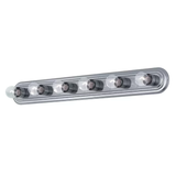 Project Source 36-in 6-Light Brushed Nickel LED Traditional Vanity Light