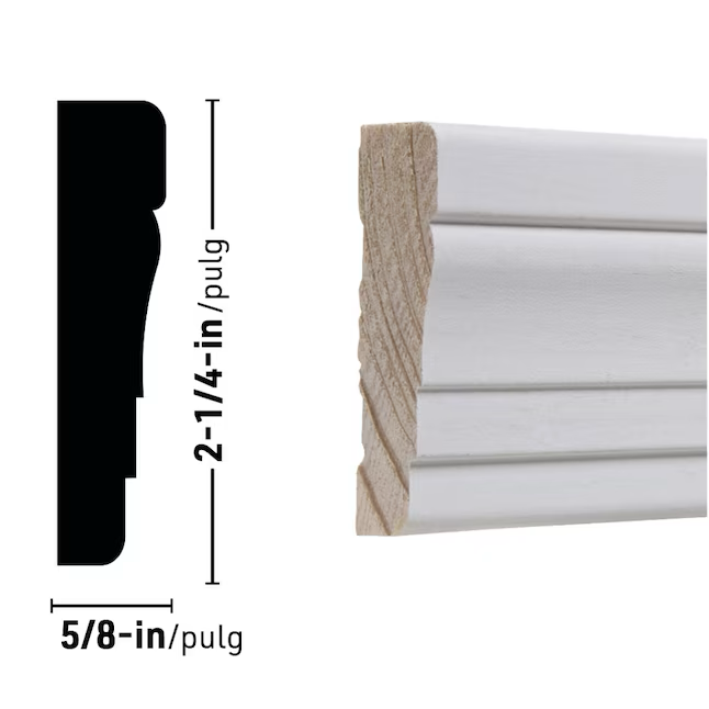 RELIABILT 5/8-in x 2-1/4-in x 7-ft Primed Pine 3366 Casing
