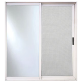 RELIABILT Puerta corrediza de aluminio para patio, color blanco, 30 x 80 pulgadas