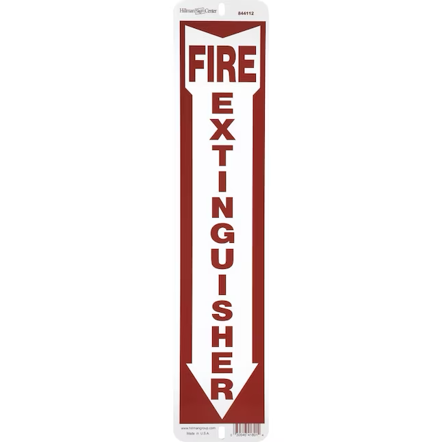 Hillman 18-in x 4-in Aluminum Fire Sign