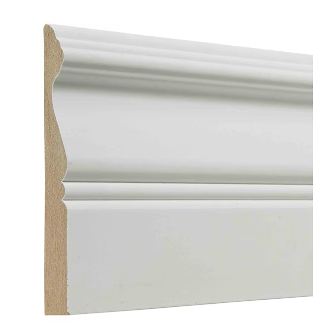 RELIABILT 15/32-in x 4-in x 8-ft Contemporary Primed MDF 3083 Baseboard Moulding