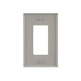 Eaton 1-Gang Midsize Gray Polycarbonate Indoor Decorator Wall Plate