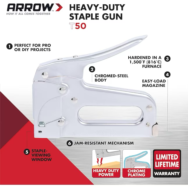 Arrow T50 Heavy Duty Manual Staple Gun