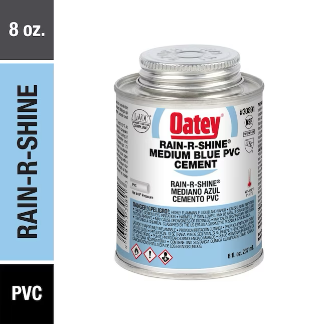 Oatey Rain-R-Shine 8-fl oz Blue PVC Cement