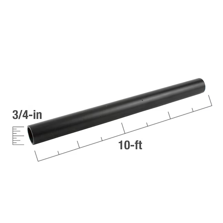 SteelTek 3/4-in x 10-ft Structural Black Pipe