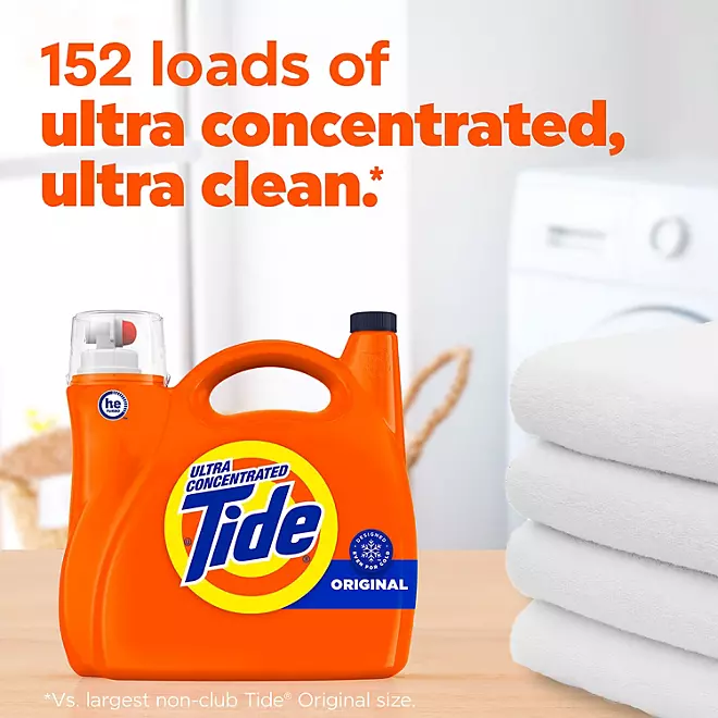 Tide Detergente líquido ultraconcentrado para ropa, original (170 onzas líquidas)