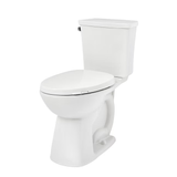 Mansfield Vanquish 2 White Elongated Chair Height 2-piece WaterSense Soft Close Toilet 12-in Rough-In 1.28-GPF